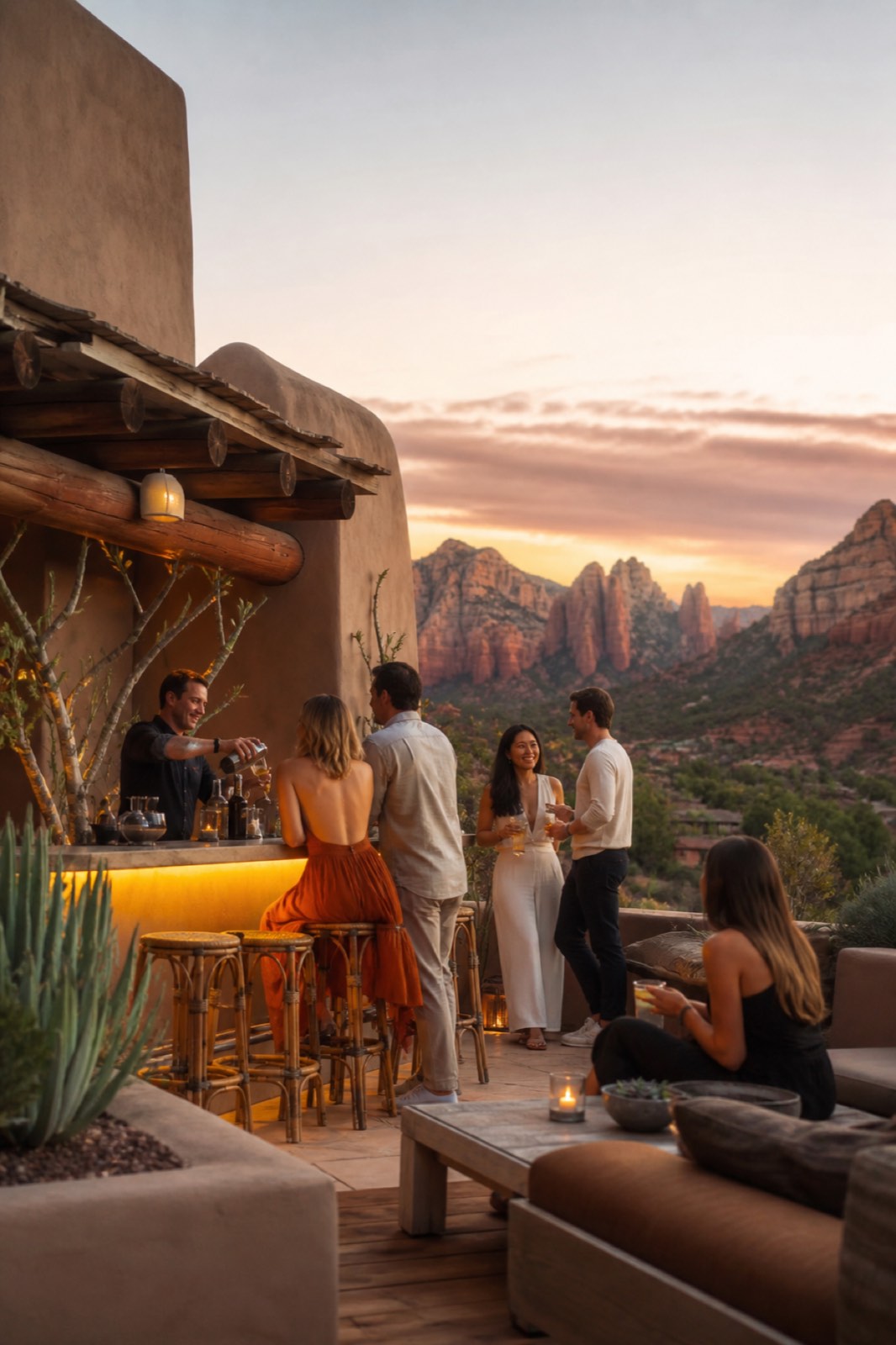 Resort retreat cocktail service in Sedona